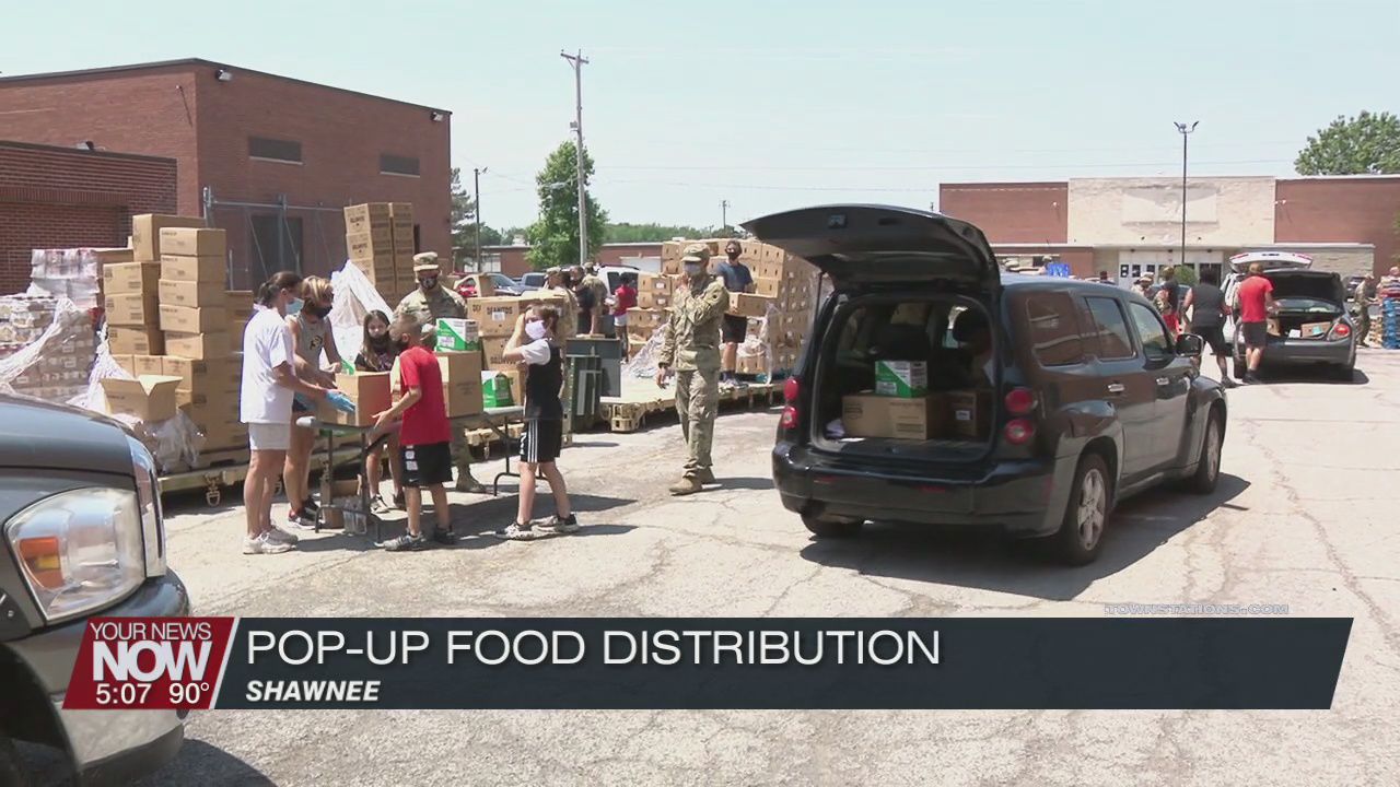 Food distribution event held at Shawnee Middle School